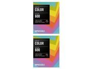Impossible Project Film for 600 Type Cameras Color Film Color Frame 2 Pack