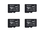 Sony 64GB Class 10 UHS 1 MicroSDHC Memory Card 4 Pack