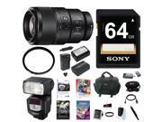 Sony FE 90mm f 2.8 22 Macro G OSS Lens HVLF43M Digital Camera Flash Bundle