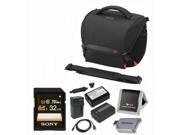 Sony DSLR Camera Case with Wasabi Power Kit 32GB Memory Card Accessory Bundle