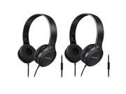 2 PACK Panasonic Best in Class Over the Ear Stereo Headphones RP HF100M K Black