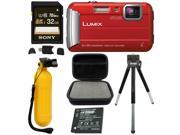 Panasonic DMC TS30R LUMIX Active Lifestyle Tough Camera Red Action Kit