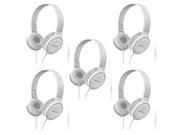 Panasonic Headphones RP HF100M W White Integrated Mic and Controller 5 PACK