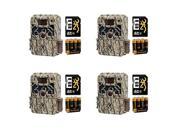 4 Browning BTC5 Strike Force HD 10MP Game Camera with 8GB SD Card AA Batteries