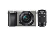 Sony Alpha a6000 Mirrorless Camera w 16 50mm E 55 210mm Lens Graphite