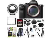 Sony Alpha a7RII Mirrorless Digital Camera Body Only w Smart Adapter 64GB Accessory Bundle