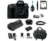 Nikon D810 FX format Digital SLR Camera Body with Nikon MB D12 Multi Power Battery Pack and 64GB Deluxe Accessory Kit