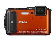 Nikon COOLPIX AW130 Waterproof 16MP Compact Digital Camera Orange