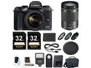 Canon EOS M5 Mirrorless Camera w 18 150mm Lens 64GB Deluxe Accessory Bundle