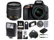 Nikon D5600 DSLR Camera with 18 55mm Lens and 32GB card Flash and Bundle