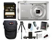 Nikon Coolpix A300 Digital Camera with 32GB Card Batteries Charger and Bundle