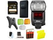 Nikon SB 5000 AF Multifunctional Speedlight Flash Black with Sony 16GB Memory Card Accessory Bundle