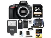Nikon D5600 24.2MP DX Format DSLR Camera Body Only with 64GB Card and Bundle