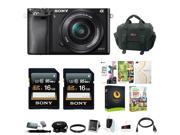 Sony Alpha a6000 Premium Kit with 16 50mm Lens Bundled with Corel Imaging Software
