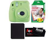 Fujifilm Instax Mini 9 with 2 Pack Film and Accessory Bundle