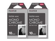 Fujifilm Instax Mini Film Monochrome 2-Pack (20 B&W Exposures)