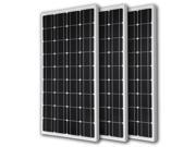 3 pcs Renogy 100 Watt 12 Volt Monocrystalline Solar Panel