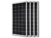 4 pcs Renogy 100 Watt 12 Volt Monocrystalline Solar Panel