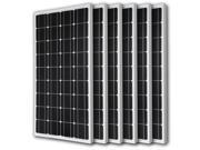 6pcs Renogy 100 Watt 12 Volt Monocrystalline Solar Panel