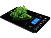 Ozeri Touch III 22 lbs 10 kg Digital Kitchen Scale with Calorie Counter in Black Tempered Glass