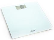 Ozeri Precision Digital Bath Scale 400 lbs Edition with Widescreen LCD and Step on Activation in White