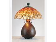 Quoizel 2 Light Pomez Tiffany Table Lamp in Cinnamon TF6825CN