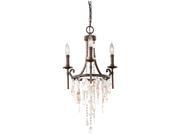 Feiss Cascade 3 Light Mini Chandelier in Heritage Bronze F2662 3HTBZ