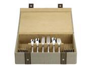 Reed Barton Woven Flatware Chest Taupe