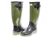 Ladies Tall Flat Rain Boots Rubber Wellies