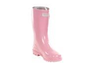 Women Mid Calf Baby Pink Rubber Rain Boot