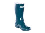 Women Mid Calf Forest Green Rubber Rain Boot
