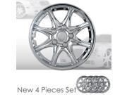 14 8 Spikes Chrome Finished Hubcap Covers Brand New Set of 4 Pieces 14 Inch Rim Cover 530