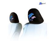 New YupBizauto Interchangeable Dolphin Logo Design Car Seat Headrest Covers Universal Fit for Cars Vans Trucks Sold by a Pairs