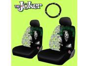 New Design 6 Pieces DC Comic Joker Car Seat Covers and Steering Wheel Cover Set