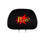 New Interchangeable Car Seat Headrest Cover Universal Fit for Cars Vans Trucks One Piece Comic POW! by Yupbizauto