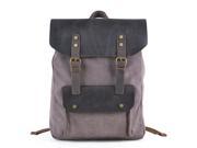 Gootium 30205CF Vintage Canvas Leather Backpack 15 Laptop Rucksack Casual Daypacks Schoolbags Coffee