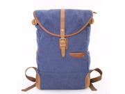 Gootium 50411 Fashion Canvas Backpack Rucksack for 15.6 Laptop with Genuine Leather Navy