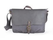 Gootium 51232GRY Canvas Leather Messenger Bag Vintage Shoulder Bag Fit Laptop Up To 15