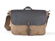 Gootium 51232KA Canvas Leather Messenger Bag Vintage Shoulder Bag Fit Laptop Up To 15
