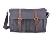 Gootium 60301GRY Vintage Canvas Messenger Bag Men s Shoulder Bag Fit Laptop Up To 15 Large