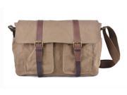 Gootium 60301CF Vintage Canvas Messenger Bag Men s Shoulder Bag Fit Laptop Up To 15 Large