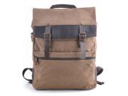 Gootium 60614 Canvas Real Leather Backpack Rucksack 15.6 Inch Laptop Backpack School Bag
