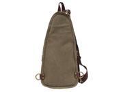Gootium 40193AMG Canvas Genuine Leather Cross Body Chest Pack Army Green