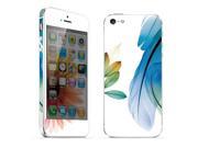 For Apple iPhone 5 Skins Colored feather Full Body Decals Protector Stickers Covers MAC1208 76