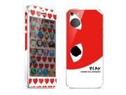 For Apple iPhone 5 Skins RedPlayHeart Full Body Decals Protector Stickers Covers MAC1208 11