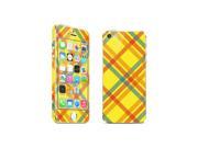 Apple iPhone 5S Skins Yellow Tartan Full Body Decals Stickers Covers Screen Protector MAC1338 69