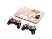 For Sony PlayStation 3 Super Slim CECH 4000 Skins Stickers Personalized Decals 2 Controller Covers PS3S4000 142