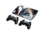 For Sony PlayStation 3 Super Slim CECH 4000 Skins Stickers Personalized Decals 2 Controller Covers PS3S4000 201