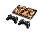 For Sony PlayStation 3 Super Slim CECH 4000 Skins Stickers Personalized Decals 2 Controller Covers PS3S4000 49