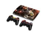 For Sony PlayStation 3 Super Slim CECH 4000 Skins Stickers Personalized Decals 2 Controller Covers PS3S4000 54